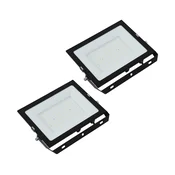 Prios LED zunanji reflektor Maikel, 150 W, kovina, komplet 2 kosov - Sodobni - črna, bela - Aluminij