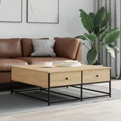 Stolic za kavu boja hrasta 100x99x40 cm konstruirano drvo
