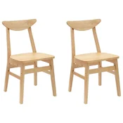 Vidaxl Jedilni stoli 2 szt. Naravna 42 x 47,5 x 81 cm