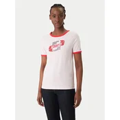 Tommy Jeans Majica Wavy Flag Contrast Ringer DW0DW22306 Roza Regular Fit
