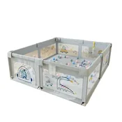PlayFort™ otroška ograja za igro - 180 x 150 cm - PlayFort™ otroška ograja za igro (Siva) - 180 x 150 cm