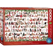 EuroGraphics Puzzle božični psi 1000 kosov