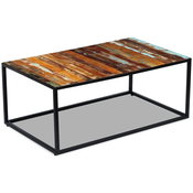 VIDAXL klubska mizica iz masivnega predelanega lesa (100x60x40cm)