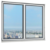 INF Mrežasta zavesa iz steklenih vlaken z zadrgo - preprečuje mrčes 120x120 cm White, (21278142)