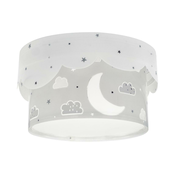 Dalber 61236E - Djecja stropna svjetiljka MOON 2xE27/60W/230V siva