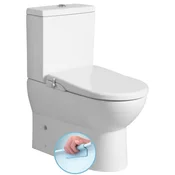 JALTA straniščna školjka z bidejem Clean Star, brez oboda, S-trap/P-trap, bela - Bela - 37x78,5x63 cm - 24 - Keramika - Classic - 370 - 785 - 630 - 14