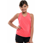 Majica kratkih rukava za djevojcice Lucky in Love Core V-Neck Cutout Tank Girls - coral crush