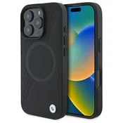 1 to 3 BMW BMHMP16X23RTPK IPHONE 16 PRO MAX 6.9 BLACK/BLACK HARDCASE SIGN LEATHER HALF TEXTURED AND CIRCLE MAGSAFE