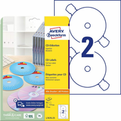 Avery Zweckform etikete za CD L7676-25, premer 117 mm, SuperSize, A4, za tiskanje