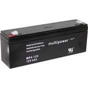 multipower Svinčev akumulator 12 V 4 Ah multipower MP4-12D A97402 svinčevo-koprenast (AGM) 195 x 76 x 47 mm ploščati vtič 4.8 mm