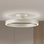 Viokef LED-stropna svetilka Saturn, premer 50 cm, kremno-srebrna, kovinska - Dnevna soba/jedilnica - Sodobni - srebrno-krem, brušeno - Kovina