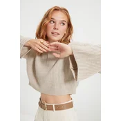 Trendyol Stone Crop Spanish Sleeve Knitwear Sweater