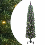 Vidaxl Umestno božično drevo Zelena 240 cm PVC in Jeklo in Plastika