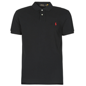 Polo Ralph Lauren  Polo majice kratki rokavi POLO AJUSTE DROIT EN COTON BASIC MESH LOGO PONY PLAYER  Črna