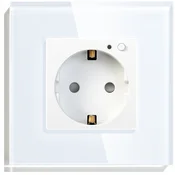 shumee Tuya Smart ZigBee vtičnica + RTX stekleni okvir bel