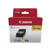 Kartuša Canon CLI-551, CMYK, 6509B015, 4-pack, multipack, original
