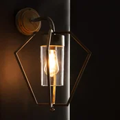 Moretti Luce Gemstone 3451 zunanja stenska svetilka medeninasta starinska/čista - Vintage - starinska medenina, prozorna
