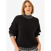 Bianco Lucci Pulover Pullover črna/bela