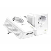 Powerline adapter TP-LINK TL-PA7017P KIT AV1000 Gigabit Pass-through Powerline Starter Kit