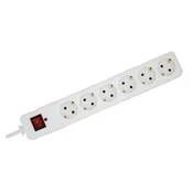 HOME Produžni kabal sa zaštitom NVT 06K/WH, 6 uticnica, 1.5mm2, 1.5m,