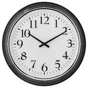 BRAVUR Zidni sat, crna, 59 cm