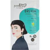 puroBIO Cosmetics Brenda Green Grapes vlažilna in hranilna maska s hialuronsko kislino 10 ml