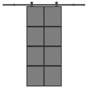 vidaXL vidaXL Drsna vrata z opremo 90x205 cm kaljeno steklo in aluminij, (22058207)