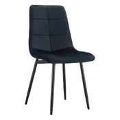Stol za jedilnico, črna tkanina Velvet/kovina, DAMIA TIP 1