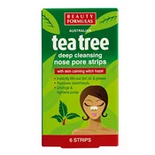 Beauty Formulas Tea Tree Strips Trake za cišcenje pora i mitisera, 6 komada