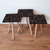 Hanah Home Set klub stocica 3Shp219, 3 komada, Šarena
