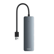 4u1 cvorište Baseus UltraJoy Lite USB-A na USB 3.0 15 cm (sivo)
