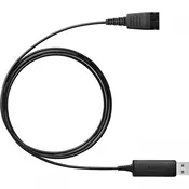 Jabra Link 230, USB enabler QD to USB, Plug & Play connection for corded Headsets with PC-based Audio and voice applications (230-09)