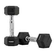 THUNDER Heksagonalna utež THUNDER 2,5 kg – gumirana, proti zdrsu, za domači in profesionalni trening, (5000090230)