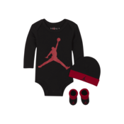 Nike Jordan Baby (0-6M) 3-Piece Set - Black - Cotton
