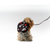 Paws & Whiskers Ranac i povodac za pse, Crni