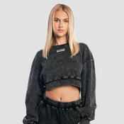 GymBeam Ženski kratki pulover Aura Washed Black