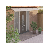 VIDAXL Nadstrešek za vrata siv in prozoren 350x80 cm polikar