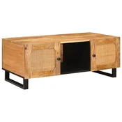vidaXL Klubska miza Naravna 100 x 54 x 40 cm Masiven les manga