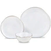 slomart KING Hoff Set kozarcev 18 kosov (opal, bel z zlatim robom)