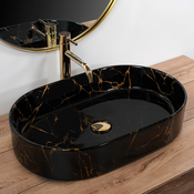 Pultni umivalnik REA Nadia Black Marble Shiny