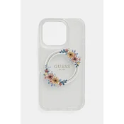 shumee Ovitek Guess Hardcase Flowers Wreath MagSafe za iPhone 16 Pro