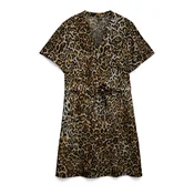 VERO MODA Dolga srajca VMJOSIE  ecru / rjava / črna