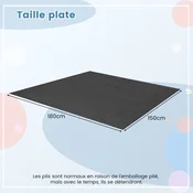 Costway Vodoodporna talna podloga 180x150 cm siva