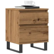 shumee vidaXL Nočna omarica Artisan hrast 40x35x50 cm Material na osnovi lesa