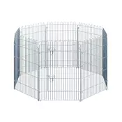 Homestar Otroški ograja za kužke 8 panelov 63x91 cm srebrna