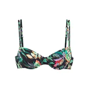VENICE BEACH Bikini zgornji del smaragd / lila / oranžna / črna