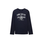 TOM TAILOR Majica  temno modra / bela