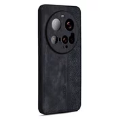 Premium ovitek Cube Leather za Xiaomi 15 Ultra z vgrajeno zaščito zadnjih kamer - graphite black