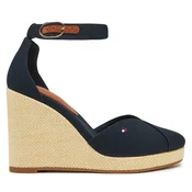 Nizki čevlji Tommy Hilfiger Flag High Wedge Espad Closed Toe FW0FW08494 Mornarsko modra