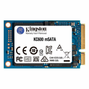 Kingston KC600 SSD 1024GB mSATA SATA 6Gb / s - unutarnji SSD modul